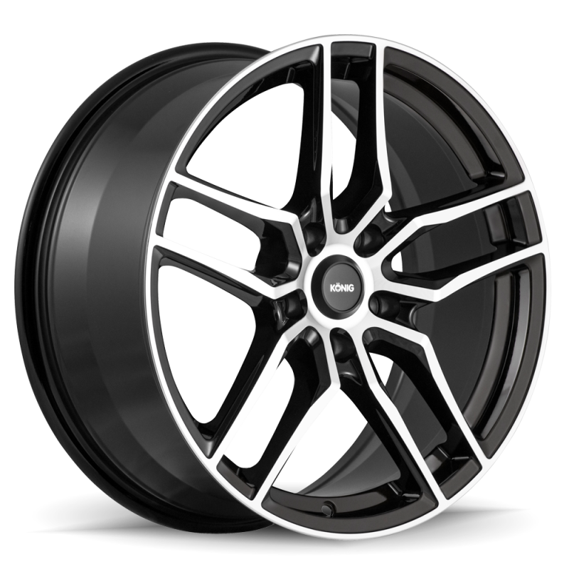 Konig Intention 17x8 5x112 ET45 Gloss Black / Machine Face