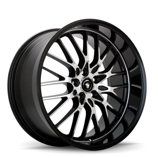 Konig Lace 18x8 5x114.3 ET35 Black/Machine Spoke