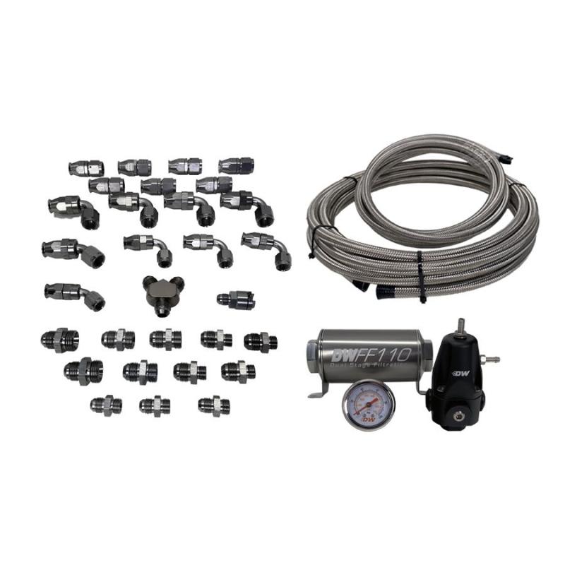 DeatschWerks 08+ Subaru WRX/STI X2 Series Pump Module -8AN Feed w/ -6AN Return PTFE Plumbing Kit