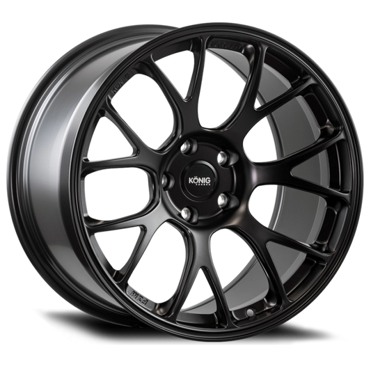 Konig Forged F1M 18X8.5 5X114.3 ET35 Satin Black Knurled Bead