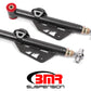 BMR 99-04 Ford Mustang Adj. Lower Control Arms Poly/Rod End Combo - Black Hammertone