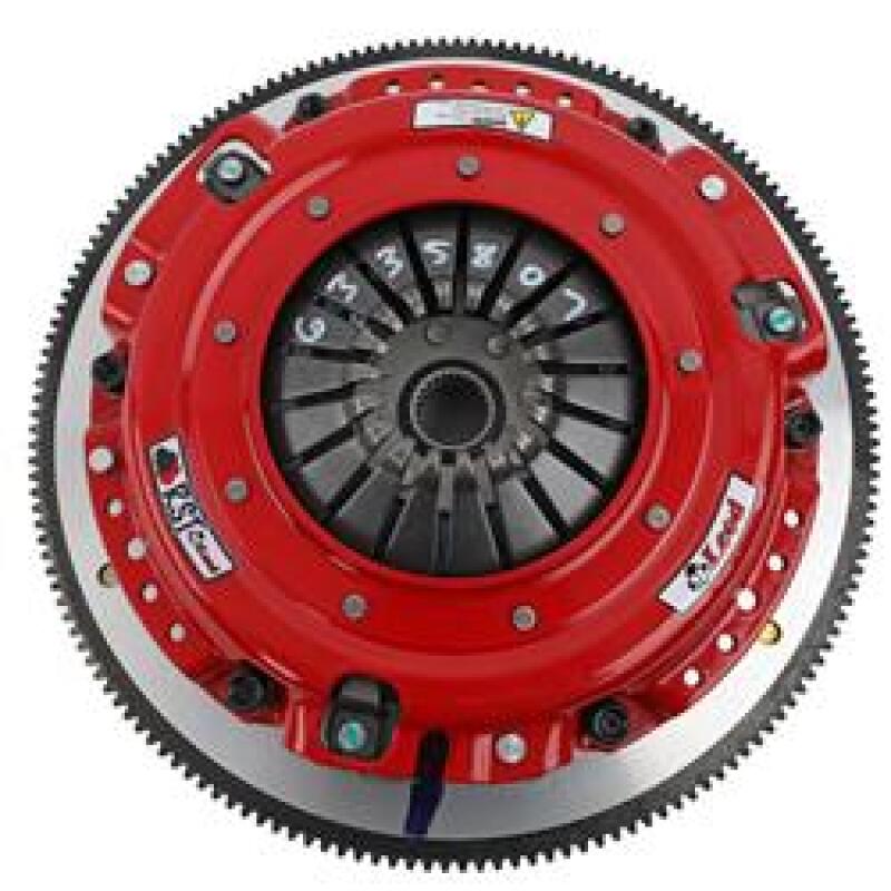 McLeod RXT Twin Disc Clutch Kit 18-23 Ford Mustang RXT 1 1/8 x 26 Spline 164T 8 Bolt AL Flywheel