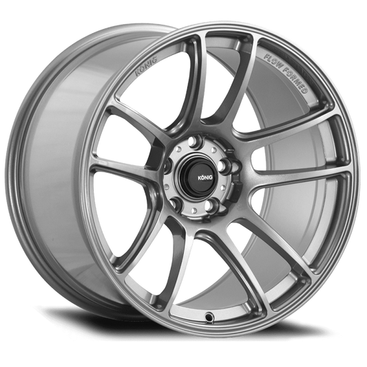 Konig Heliogram 18X9.5 5X114.3 ET35 Titanium Metallic Knurled Bead Flow Formed