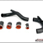 AMS Performance 08-15 Mitsubishi EVO X Lower I/C Pipe Kit for Stock Flange - Black Powder Coat