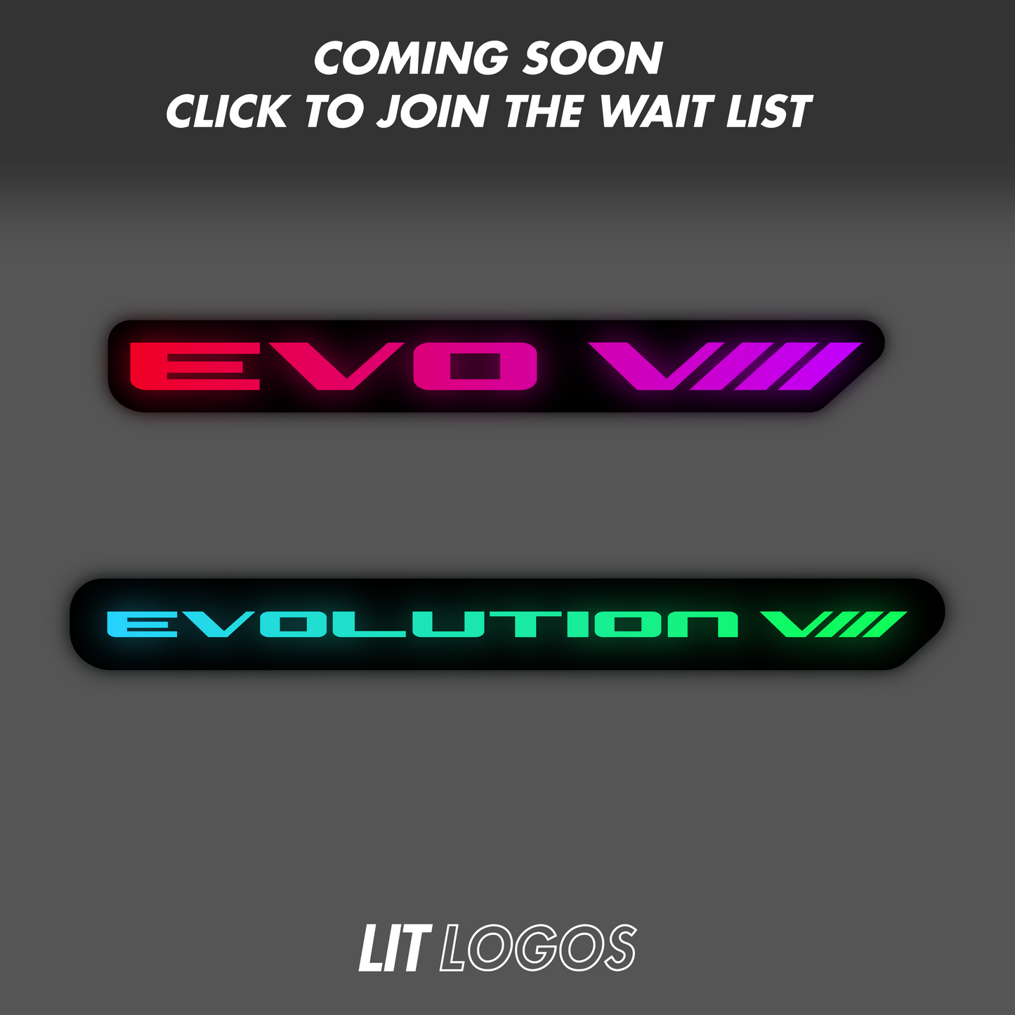 Lit Logos Evo 8 Grill Badge | 2003-2005 Evolution 8