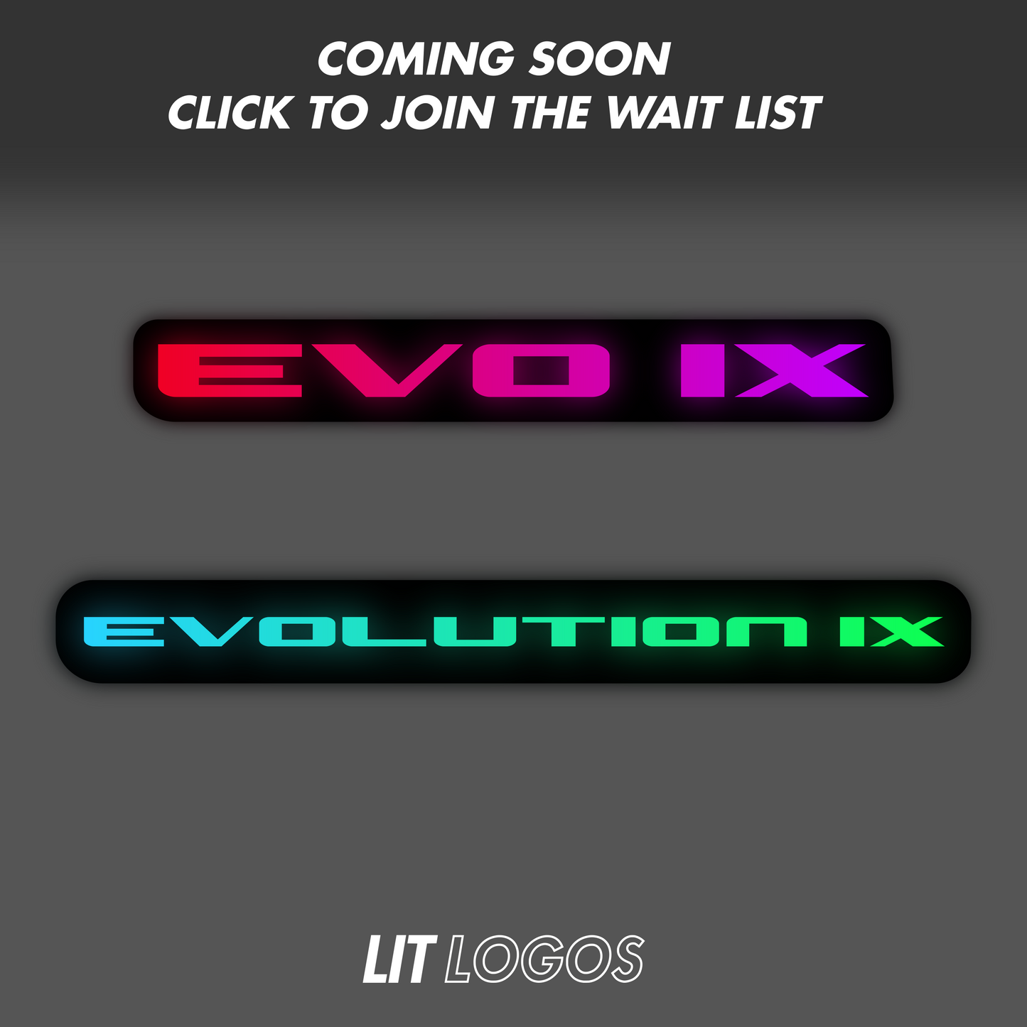 Lit Logos Evo 9 Grill Badge | 2005-2007 Evolution 9