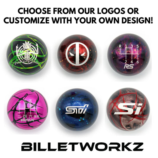 Billetworkz CUSTOM ENGRAVED - MULTI-COLOR KNOBS Focus ST/RS 12x1.25