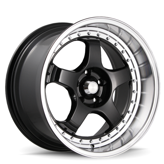 Konig SSM 18x9 5x114.3 ET50 Gloss Black w/ Machined Lip