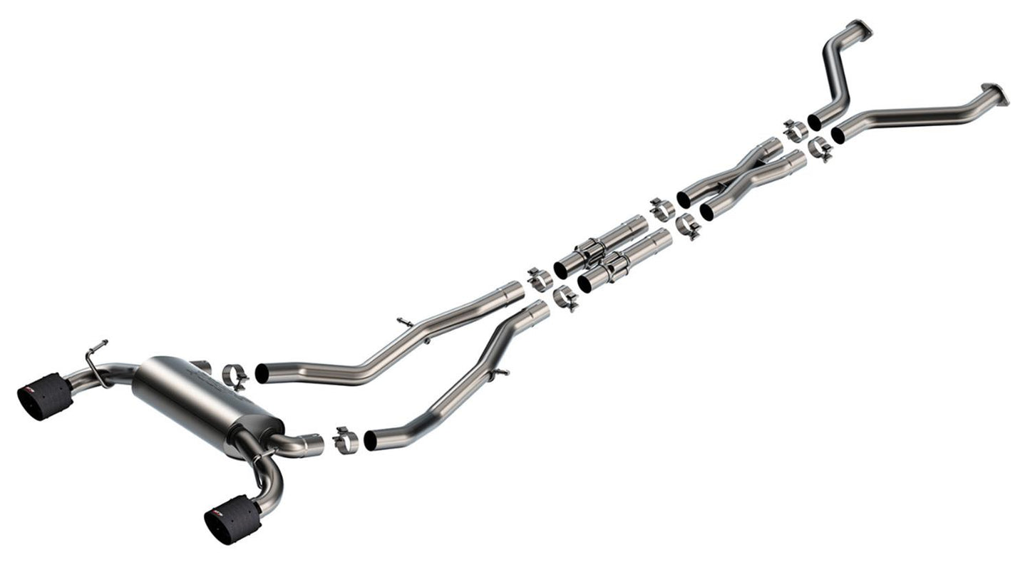 Borla 23-24 Nissan Z 2.5in S-Type Cat Back Exhaust 4.5in Tip - Carbon Fiber Black Anodized