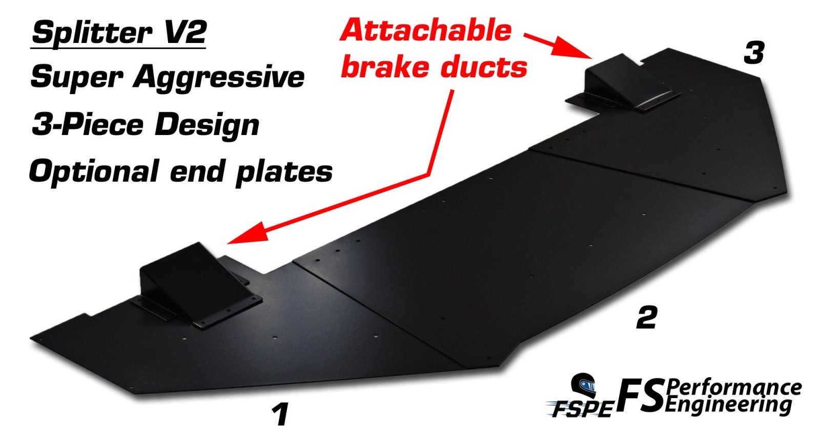 Ford Focus RS (2016-2018) Front Splitter V2 - FSPE