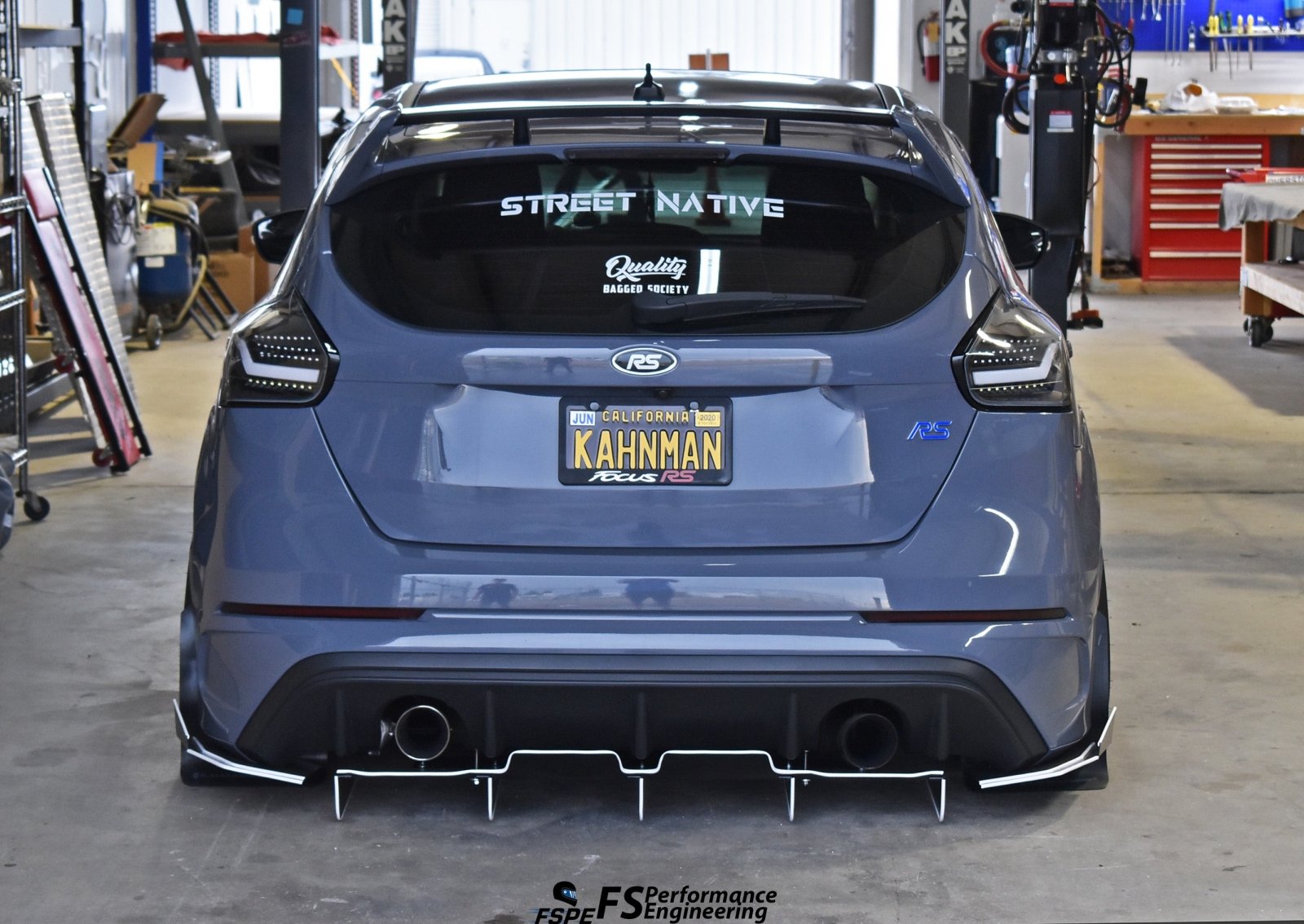 Ford Focus RS (2016-2018) Rear Diffuser V3 - FSPE