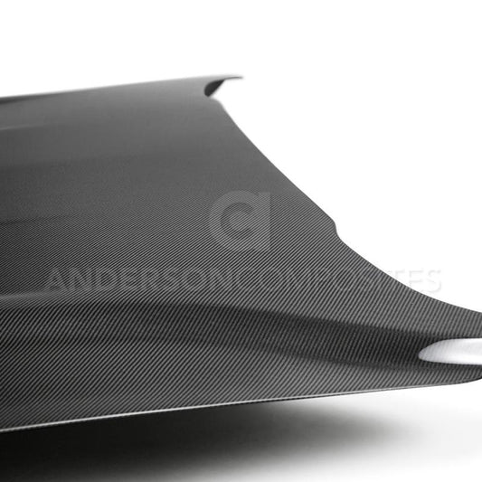 Anderson Composites 18-20 Ford Mustang Double Sided Type-OE Carbon Fiber Hood