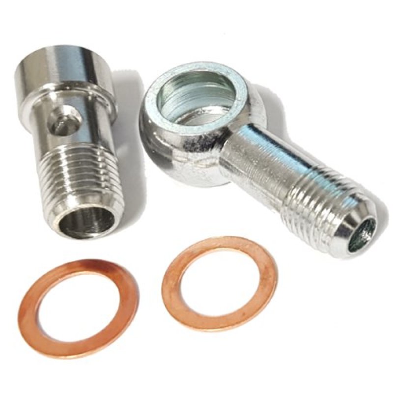 ATP Banjo Fitting/Bolt 14mm Banjo Fitting w/ -6AN Male Flare & 14mm Banjo Allen Bolt (14mm X 1.5)