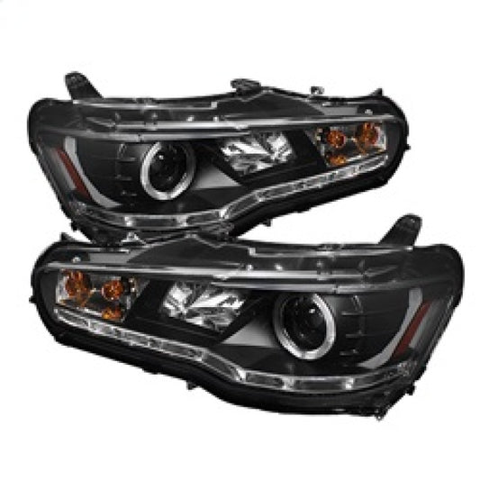 Spyder Mitsubishi Lancer/EVO-10 08-14 Projector Xenon/HID- LED Halo DRL Blk PRO-YD-ML08-HID-DRL-BK