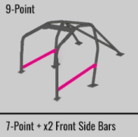 Cusco SFTY21 2-Passenger 9-Point BLK DASH-THROUGH Roll Cage Subaru STi GRB 08-14 (S/O/No Cancel)