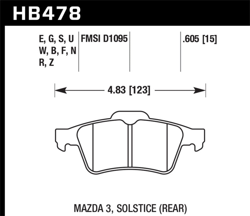 Hawk 13-14 Ford Focus ST / Mazda/ Volvo DTC-70 Race Rear Brake Pads