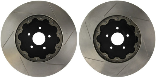 StopTech 13-18 Ford Focus ST AeroRotor 2pc Slotted and Zinc Plated Front Rotor (Pair)