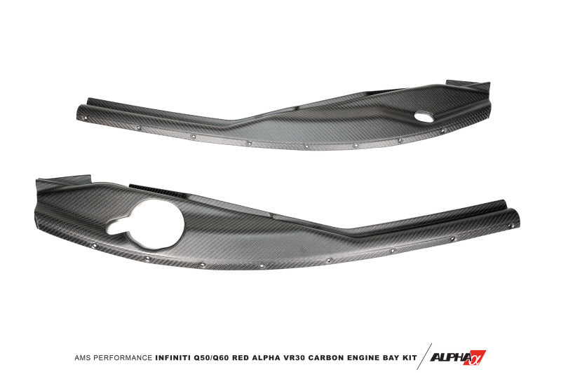 AMS Performance Infiniti 17+ Q60 3.0TT Alpha Matte Carbon Fender Side Trim Set