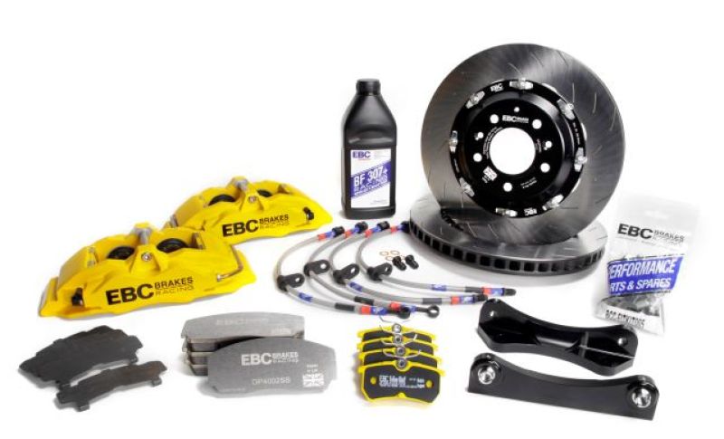 EBC Racing 15-17 Ford Fiesta (Mk7) Yellow Apollo-4 Calipers 300mm Rotors Front Big Brake Kit