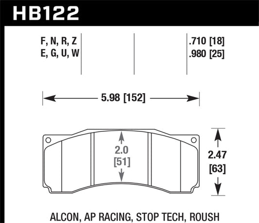 Hawk 2007 Ford Mustang Saleen S281 Extreme HPS 5.0 Front Brake Pads