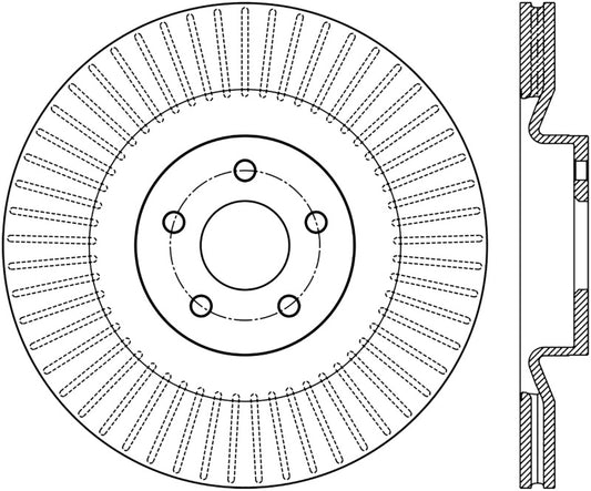 StopTech Sport Slotted 16-18 Ford Focus RS Front Left CRYO Rotor