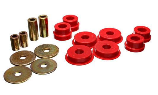 Energy Suspension 03-05 Mitsubishi Lancer EVO 8 Red Rear Differential / Mustache Bar Bushing Set