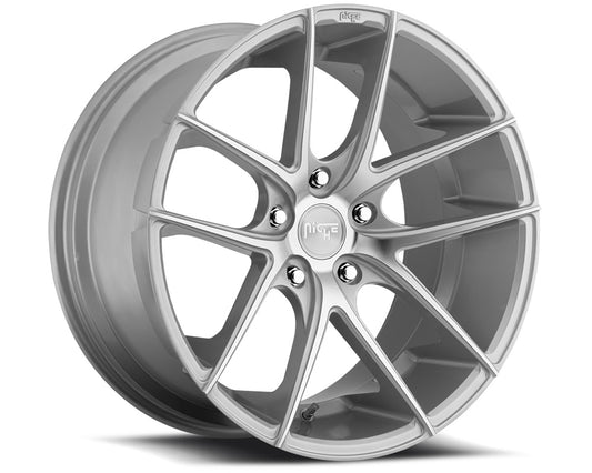 Niche M131 Targa Silver & Machined 1-Piece Cast Wheel 20x8.5 5x108 40mm