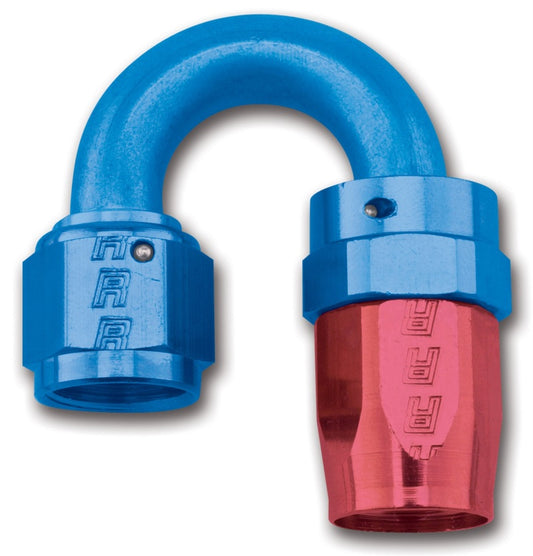 Russell Performance -10 AN Red/Blue 180 Degree Full Flow Swivel Hose End (With 15/16in Radius)