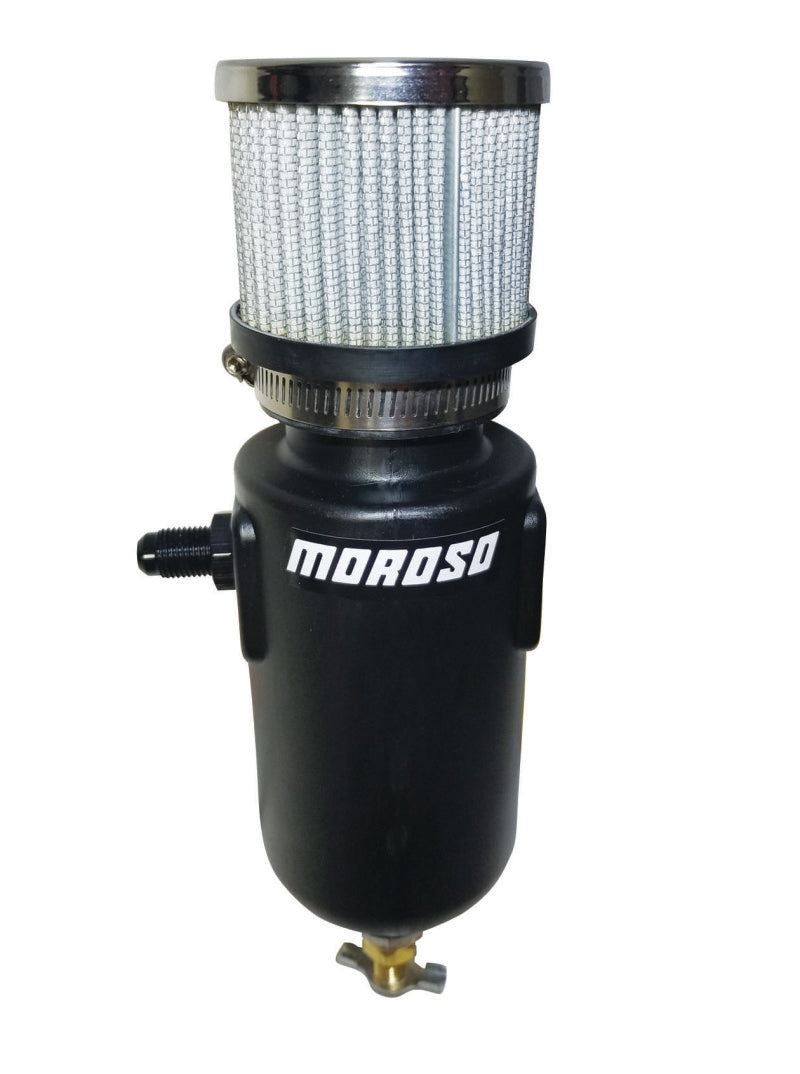 Moroso Breather Tank/Catch Can -6An Male Inlet - Black Polyethylene ...