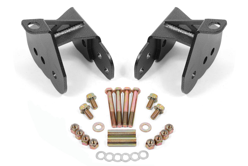 BMR 64-72 Chevy Chevelle Rear Control Arm Relocation Brackets - Black Hammertone