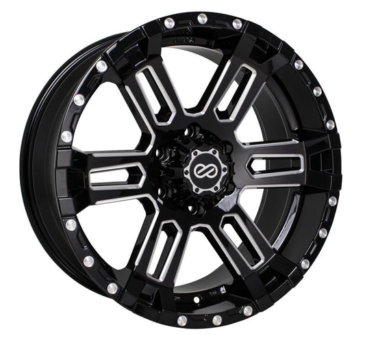 Enkei Commander 18x8.5 25mm Offset 6x135 Bolt Pattern 110 Bore Black Machined Wheel