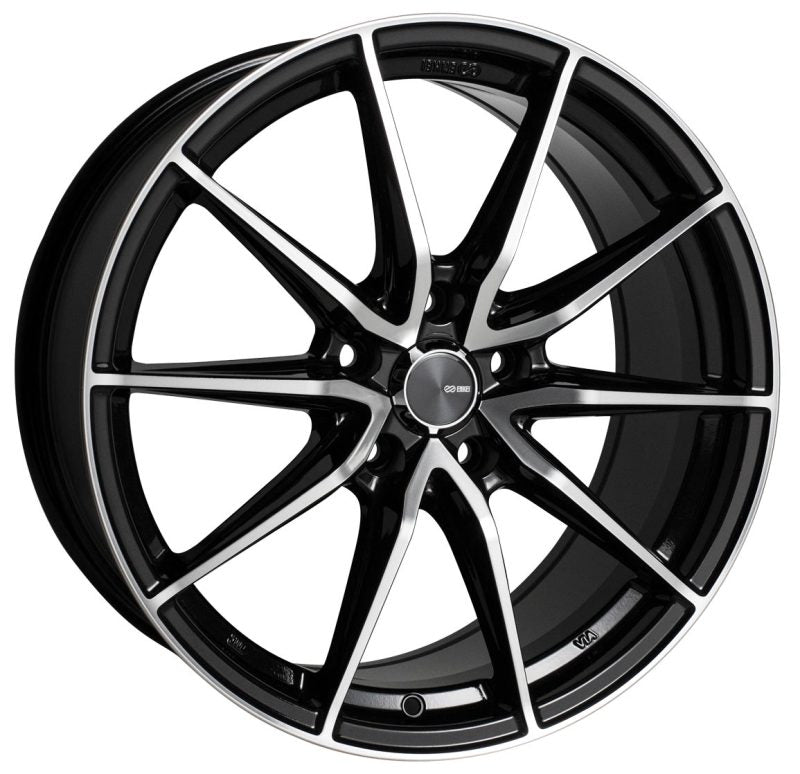 Enkei DRACO 17x7.5 5x114.3 45mm Offset 72.6mm Bore Black Machined Wheel