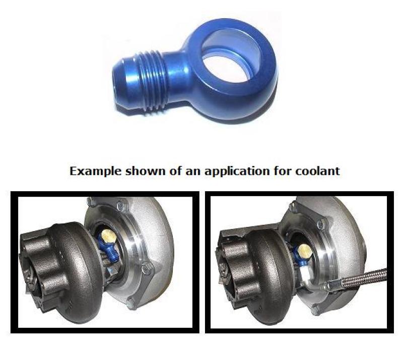 ATP Aluminum Banjo Fitting 14mm Hole (for 14mm Bolt) w/ -6 AN Male Flare