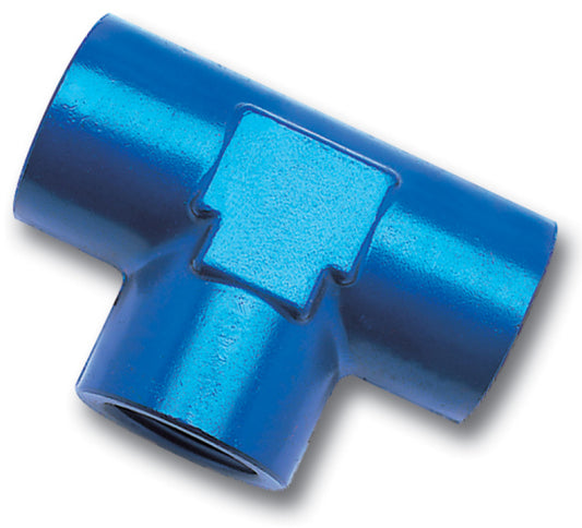 Russell Performance 1/8in Female Pipe Tee Fitting (Blue)