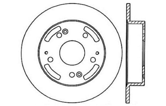 StopTech 97-01 Integra Type R/02-06 RSX/RSX Type S / 98-02 Honda Accord Drilled Left Rear Rotor