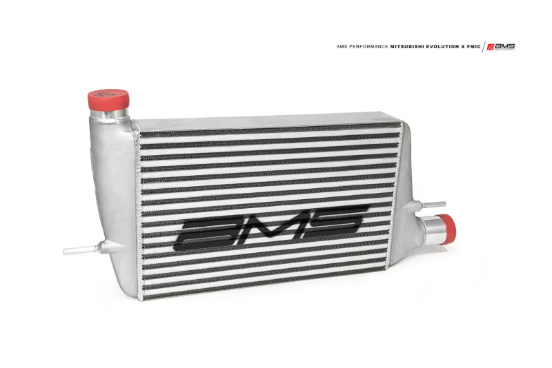 AMS Performance 08-15 Mitsubishi EVO X Front Mount Intercooler w/Modular Cast End Tanks & Logo