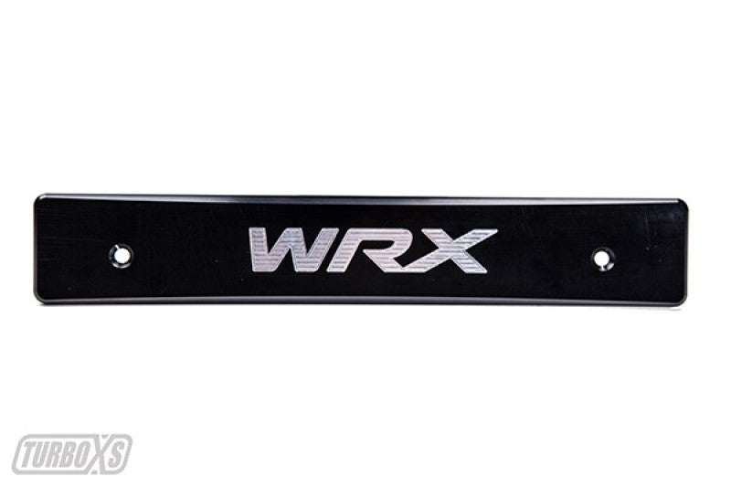 Turbo XS 15-17 Subaru WRX/STi Billet Aluminum License Plate Delete Black Machined WRX Logo