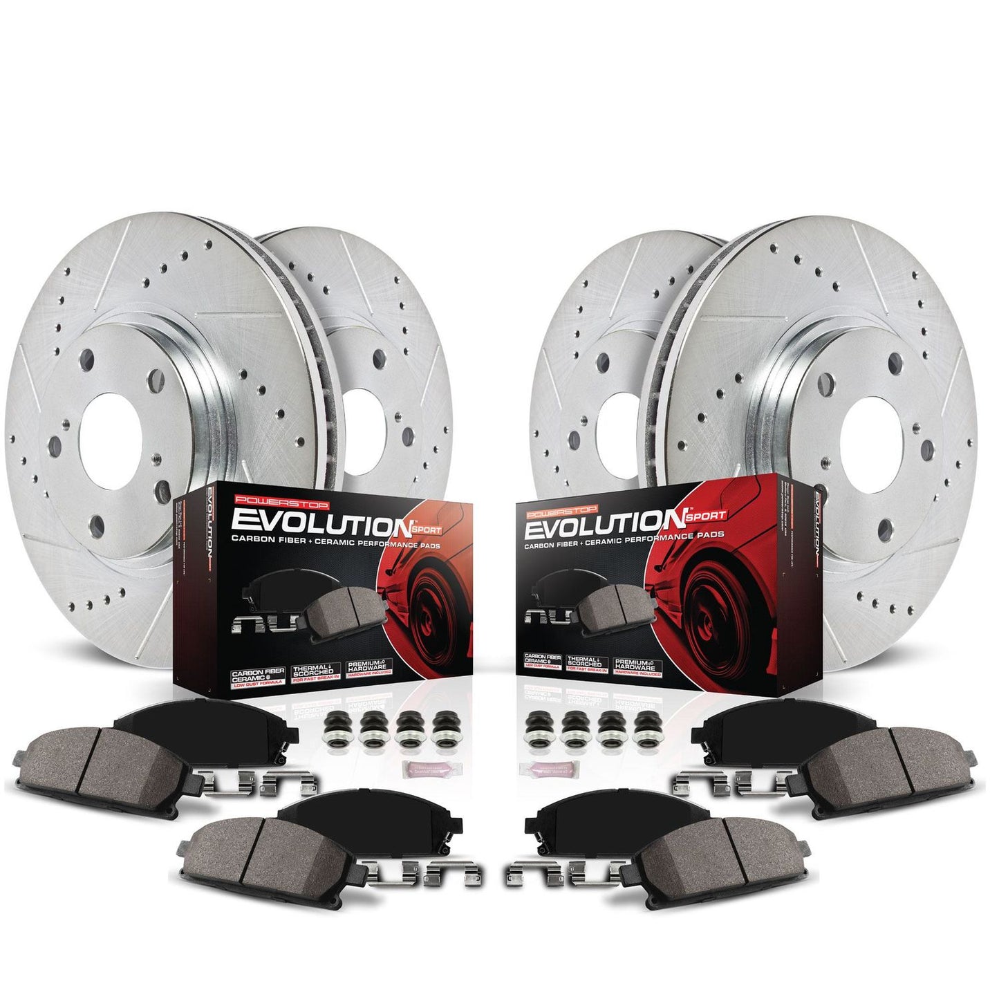 Power Stop Performance Brake Pads Rotors Kit Fiesta ST/SE