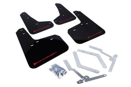 Rally Armor 13+ Ford Focus ST Black Mud Flap w/ Red Logo