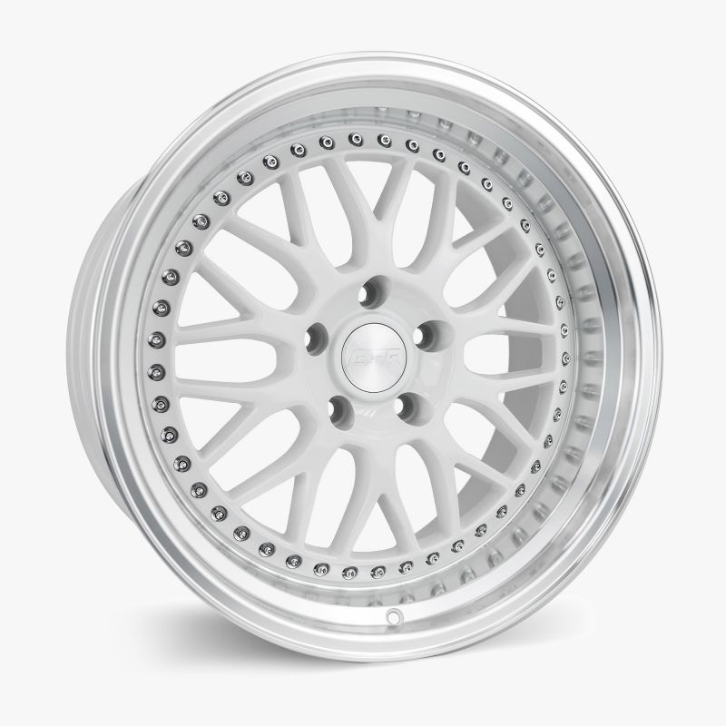 ESR 18x9.5 5x114.3 +22 73.1 White Machine Lip SR01 Wheel