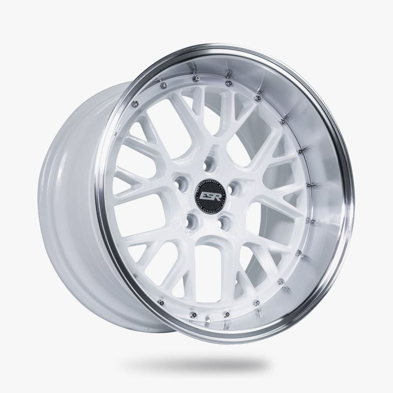 CS11 18X8.5 5X108 (CUSTOM DRILL) +30 GLOSS WHITE FACE MACHINED LIP