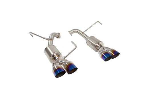 Nameless Performance Axle Back Quad Exit Exhaust w/ 5in Mufflers and Burnt Tips - Subaru STI 2019-2020