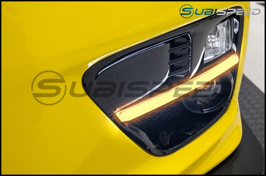 SUBISPEED SEQUENTIAL / SWEEPING JDM WRX S4 STYLE DRL FOG LIGHT BEZELS 2015-2017 WRX / 2015-2017 STI