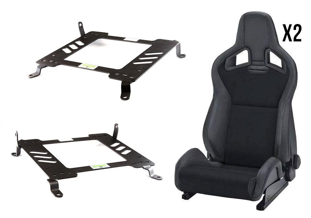 Recaro Cross Sportster CS Seats + Planted Mounting Hardware Combo | 2008-2015 Mitsubishi Evo X