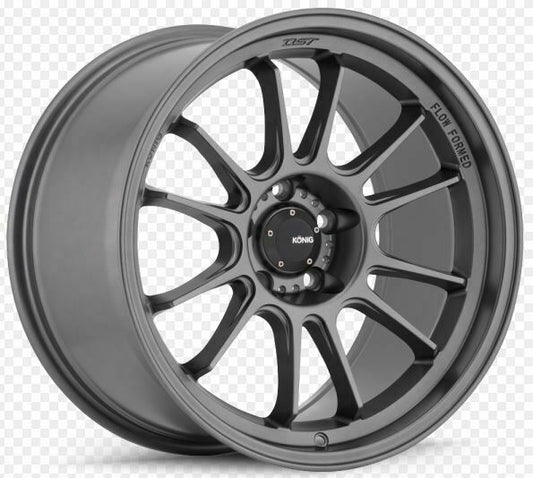 Konig Hypergram 18 x 8.5 +43 5x108 Matte Gunmetal Grey