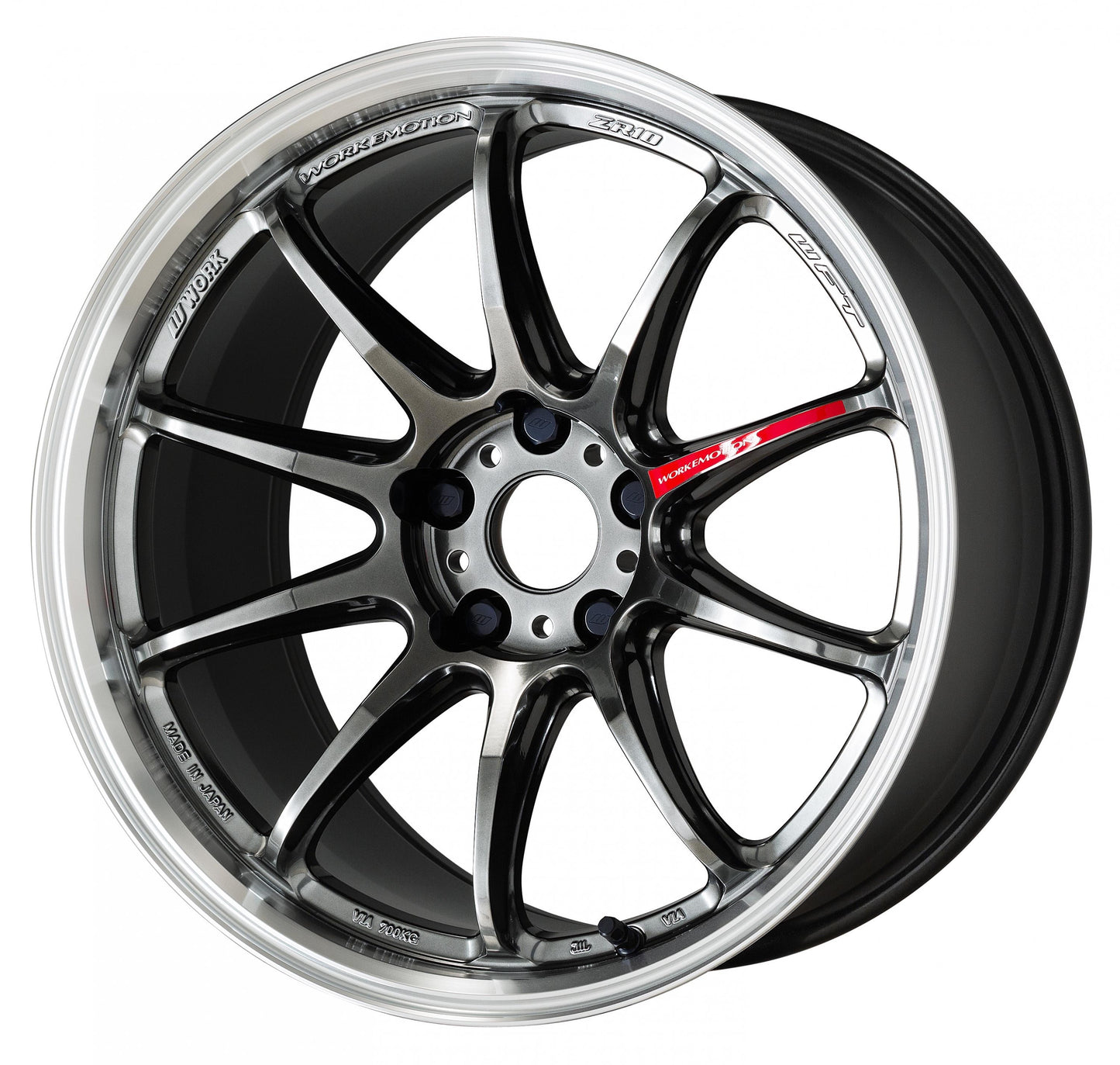 Work Wheels Emotion ZR10 18x8.5 +38 5x114.3 (GTKRC) Glim Black Diamond Rim Cut